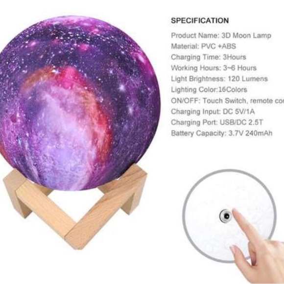 New! Galaxy 3D Lamp - Picture 2 of 4